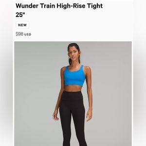 Lululemon Wunder Train HR Tight 25” Black - size 16